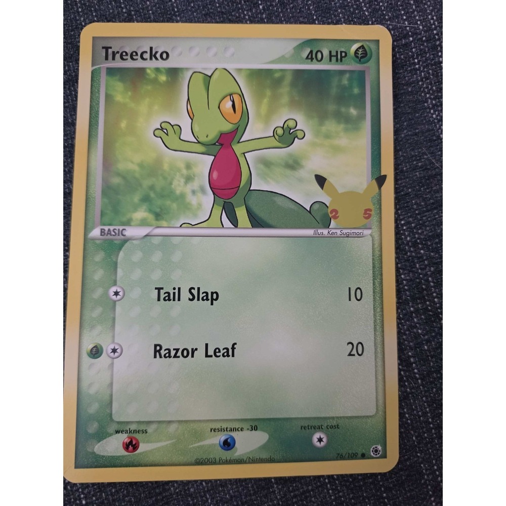 NEW Pokemon Jumbo‎ Treecko Promo Card 25th Oversized Anniversary MINT